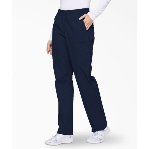 Dickies 4XL EDS Signature Women's 6-Pocket Classic Fit Pull-On Scrub Pants Navy - Picture 4 of 6